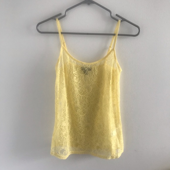 CHIC by Jacob Yellow Flowy Tank Lace Blouse Set - Picture 13 of 16